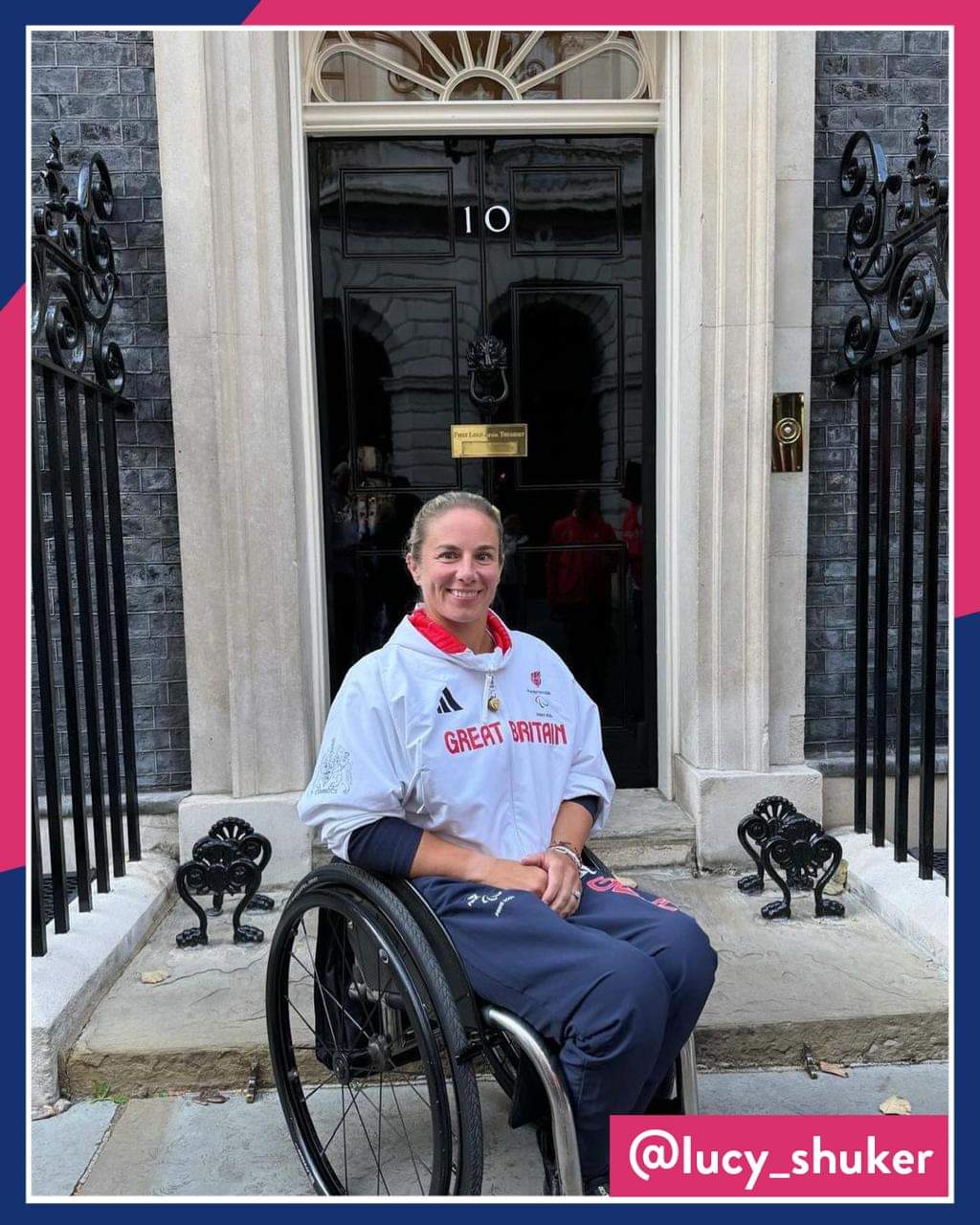 Lucy Shuker outside Downing Street